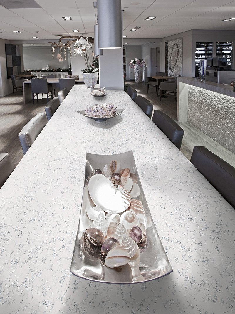 Blue Carrara Corian Display 